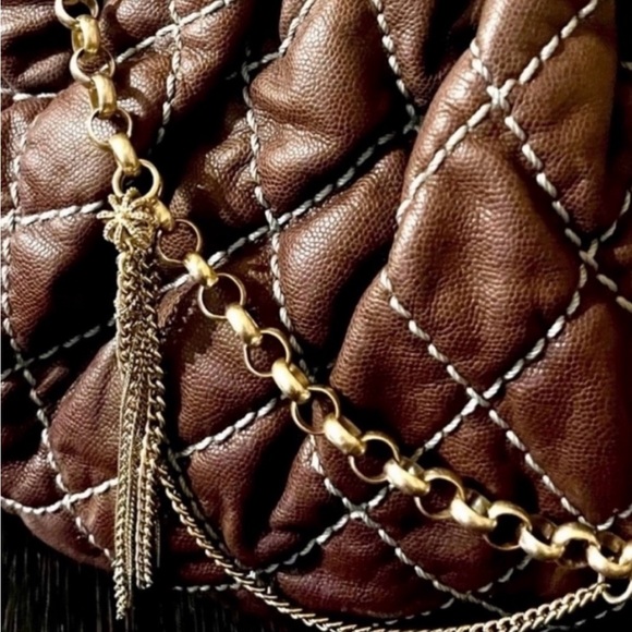 AUTHENTIC JUICY COUTURE quilted leather hobo handbag Y2K very HTF - Picture 4 of 8